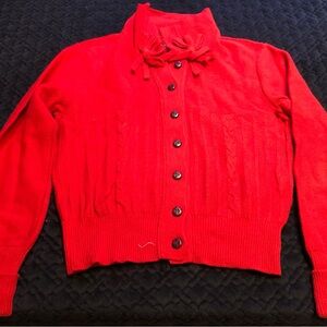 Iceberg Red Cardigan with Long Sleeves